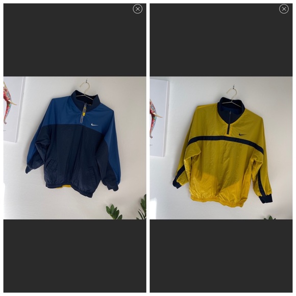 Nike Jackets & Blazers - Nike Vintage Reversible Nylon High Neck Jacket XL